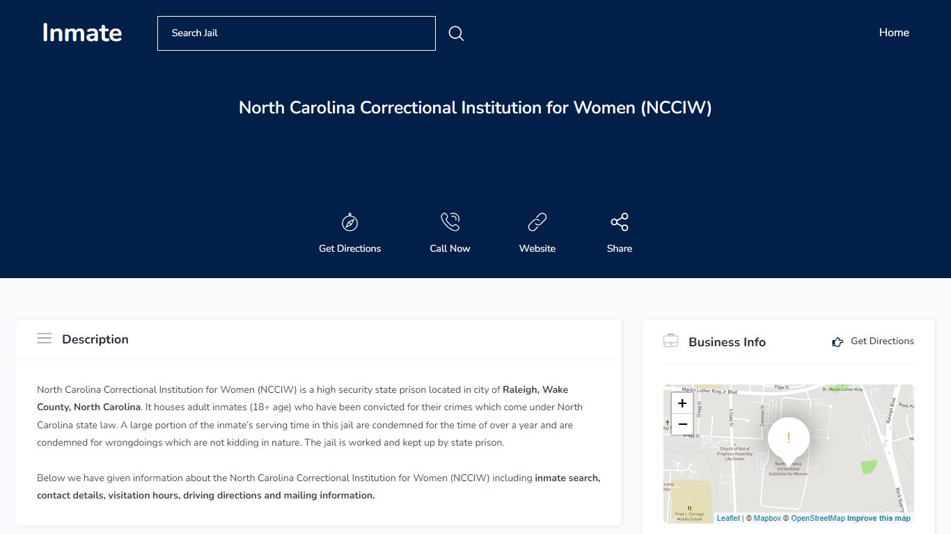 North Carolina Correctional Institution for Women (NCCIW) - Inmate
