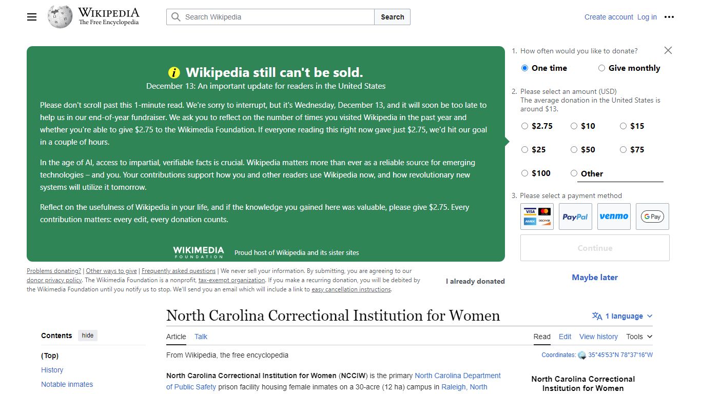 North Carolina Correctional Institution for Women - Wikipedia